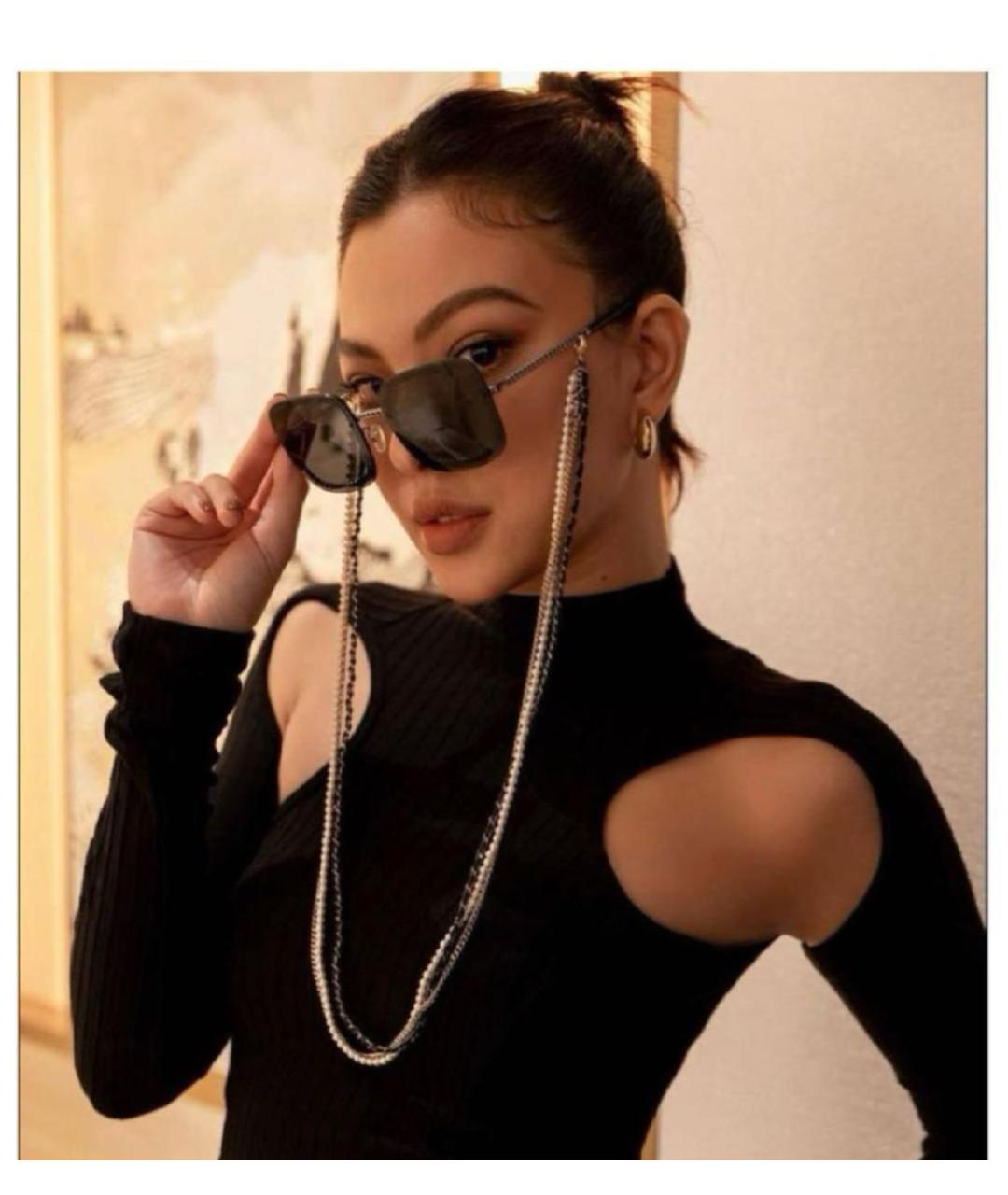 CHANEL Черные металлические солнцезащитные очки, фото 4