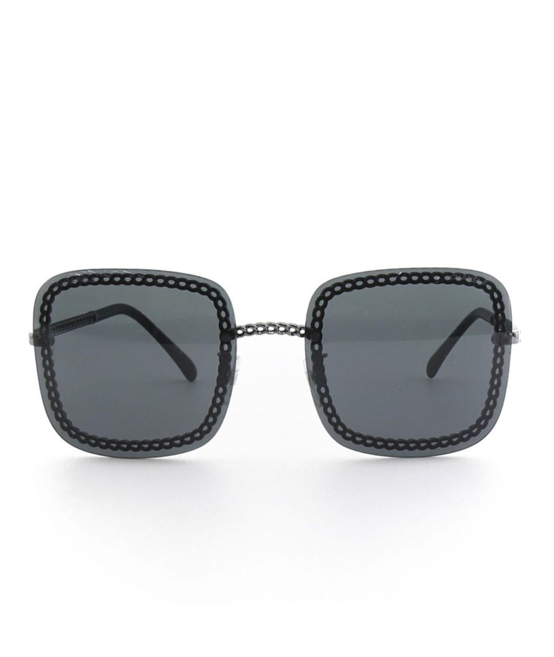 CHANEL Черные металлические солнцезащитные очки, фото 8