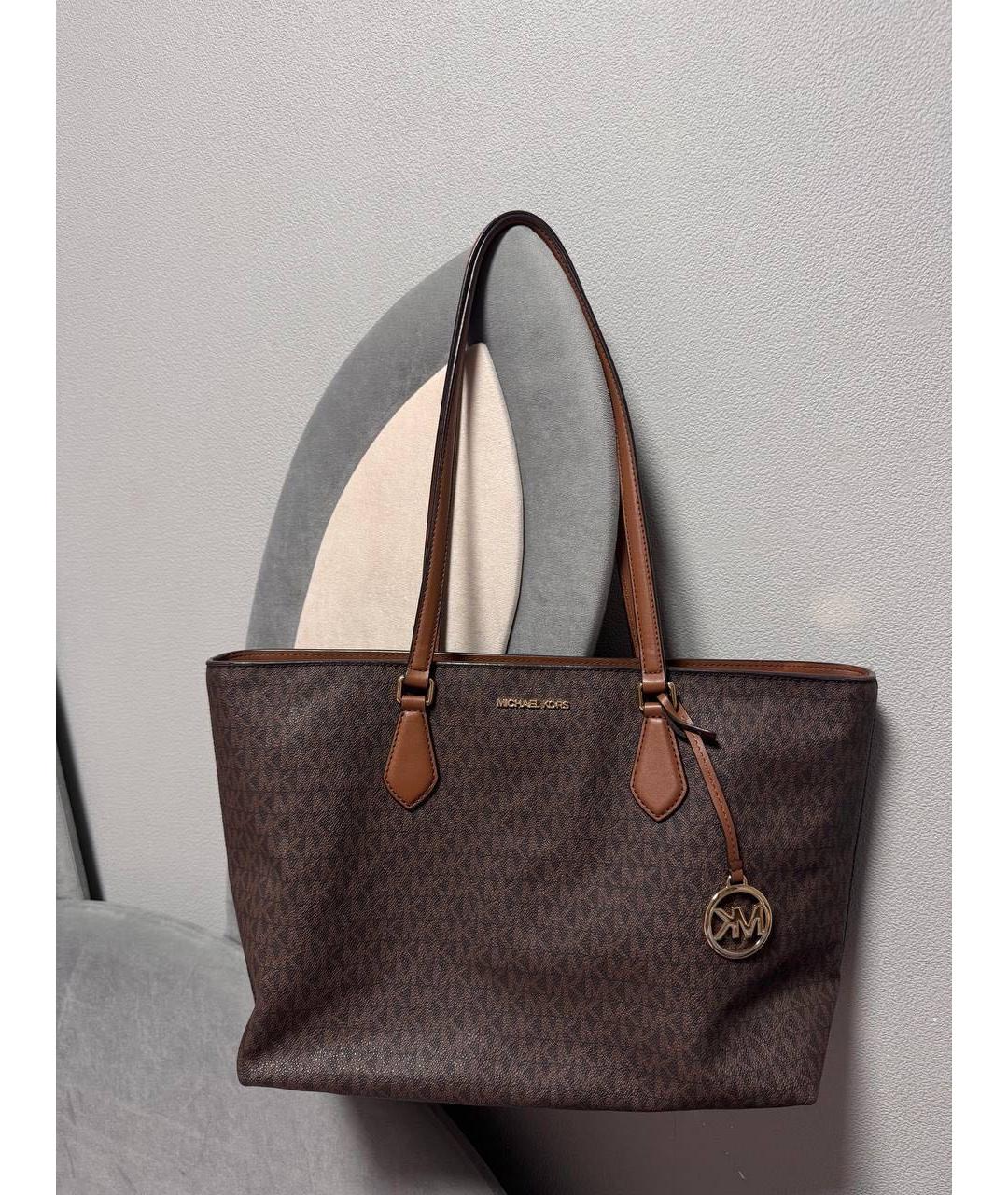 MICHAEL KORS Коричневая сумка тоут, фото 9