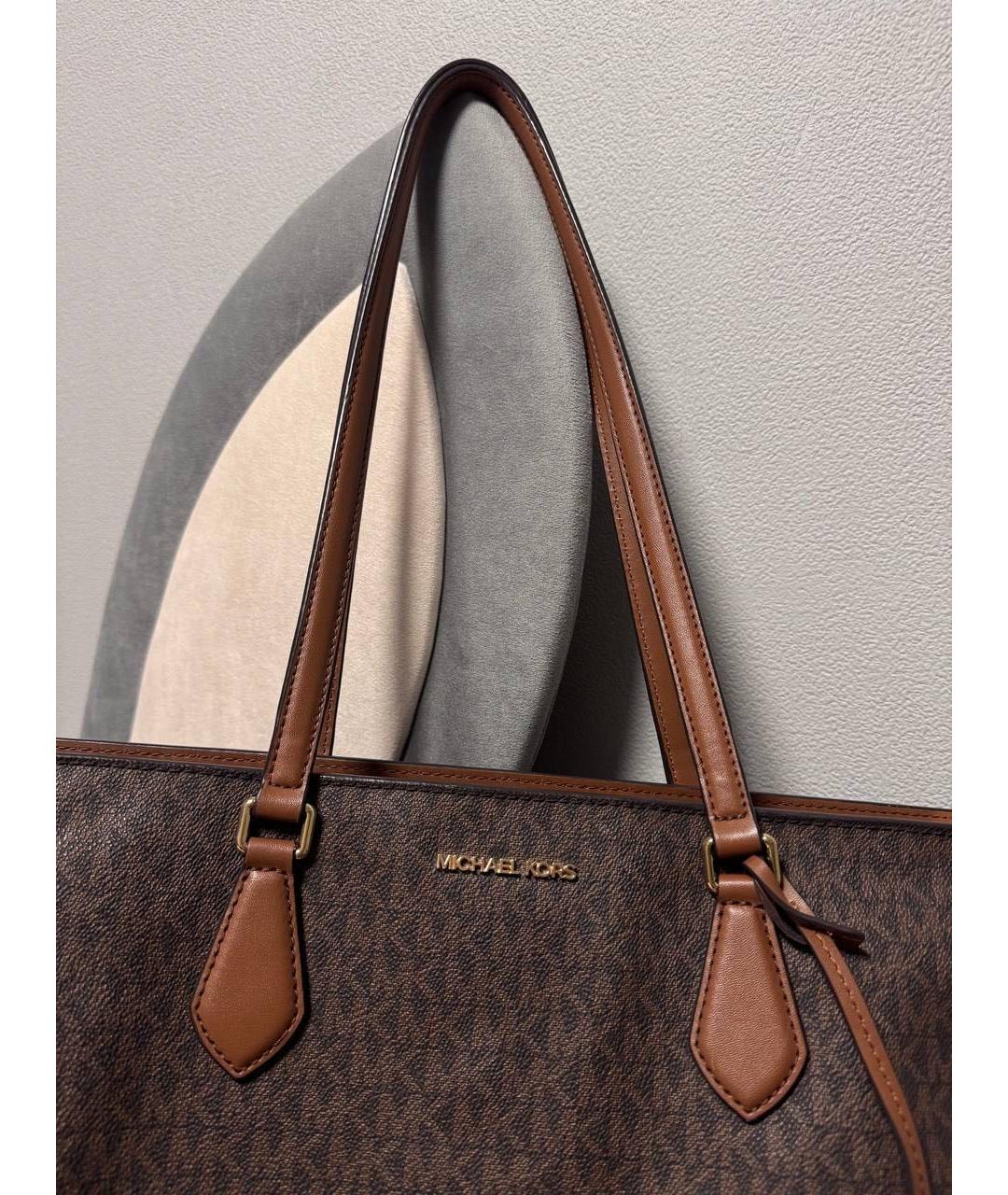 MICHAEL KORS Коричневая сумка тоут, фото 3