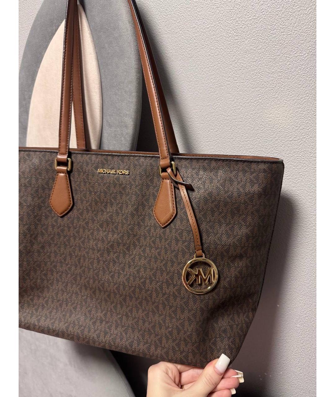 MICHAEL KORS Коричневая сумка тоут, фото 2