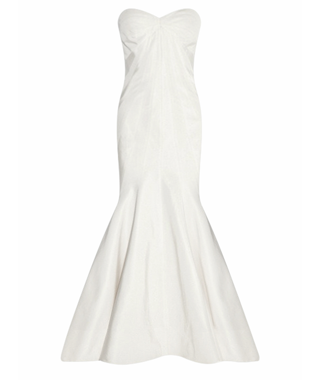 ZAC POSEN Белое шелковое свадебное платье, фото 1