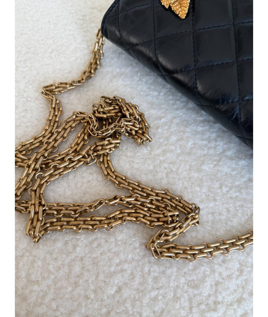 CHANEL Черная кожаная сумка через плечо, фото 4