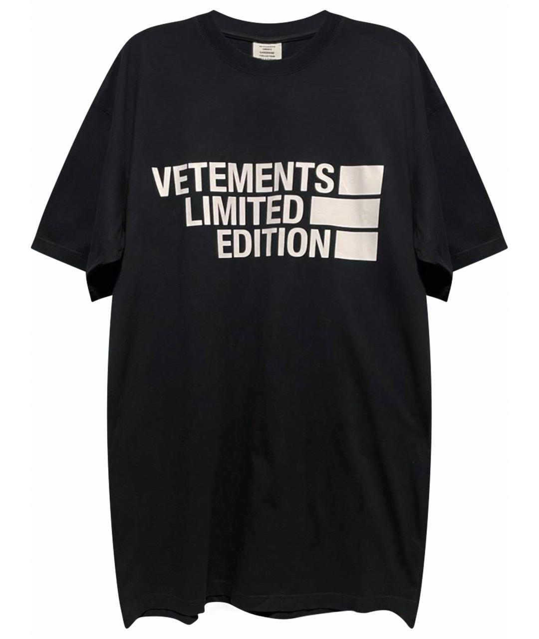 VETEMENTS Черная футболка, фото 1