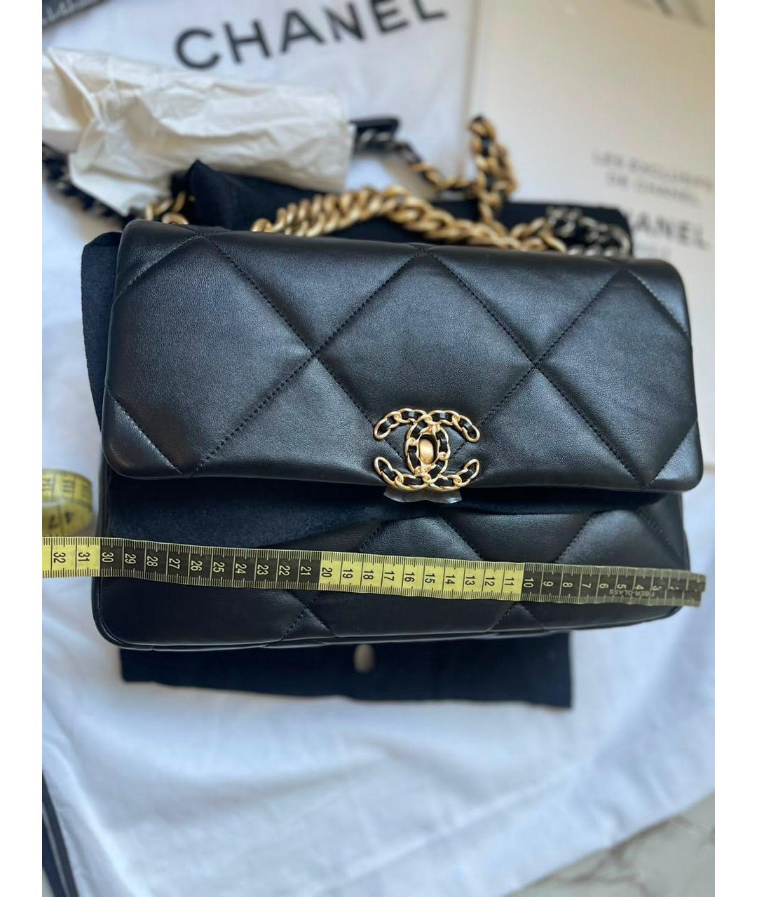 CHANEL Черная кожаная сумка через плечо, фото 8