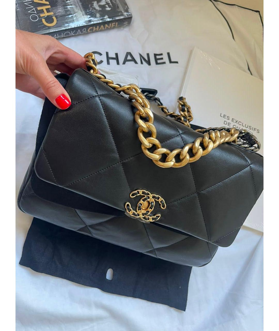 CHANEL Черная кожаная сумка через плечо, фото 2