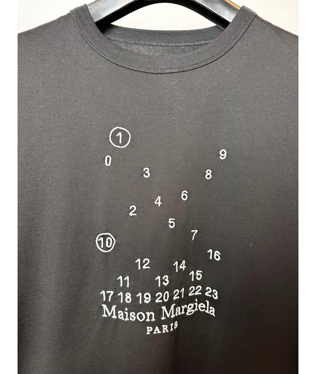 MAISON MARGIELA Черная хлопковая футболка, фото 5