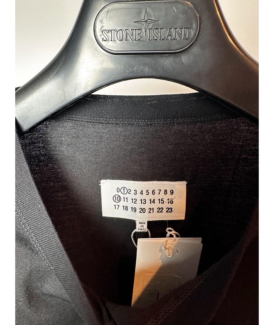 MAISON MARGIELA Черная хлопковая футболка, фото 2