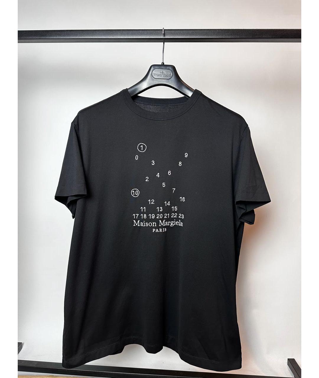 MAISON MARGIELA Черная хлопковая футболка, фото 9