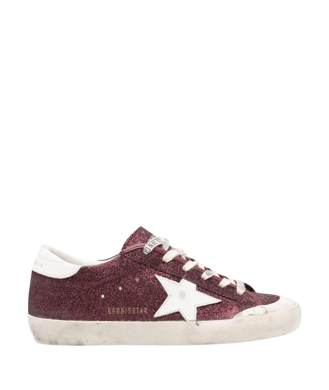 GOLDEN GOOSE Бордовые кроссовки, фото 1