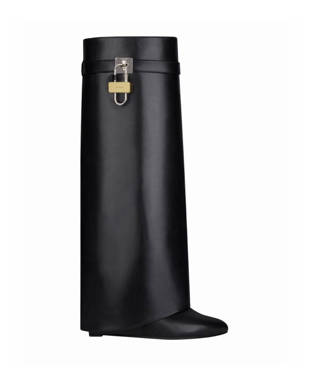 GIVENCHY Черные кожаные сапоги, фото 1