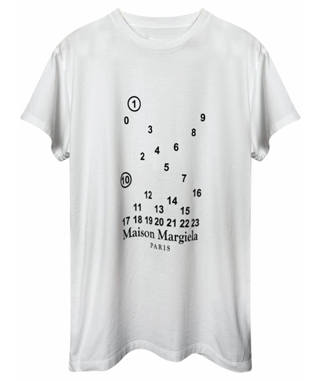 MAISON MARGIELA Белая хлопковая футболка, фото 1