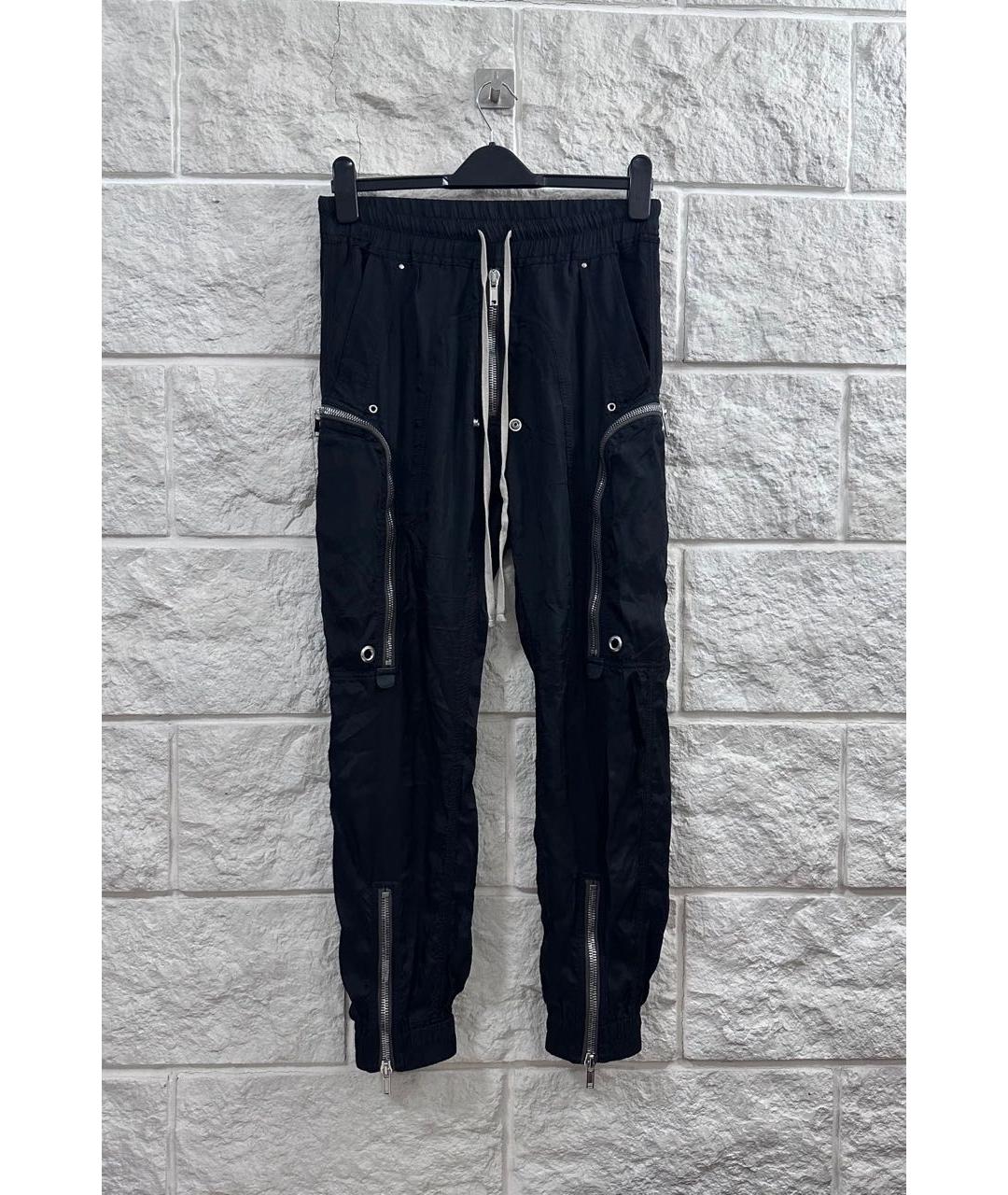 RICK OWENS Черные прямые брюки, фото 7