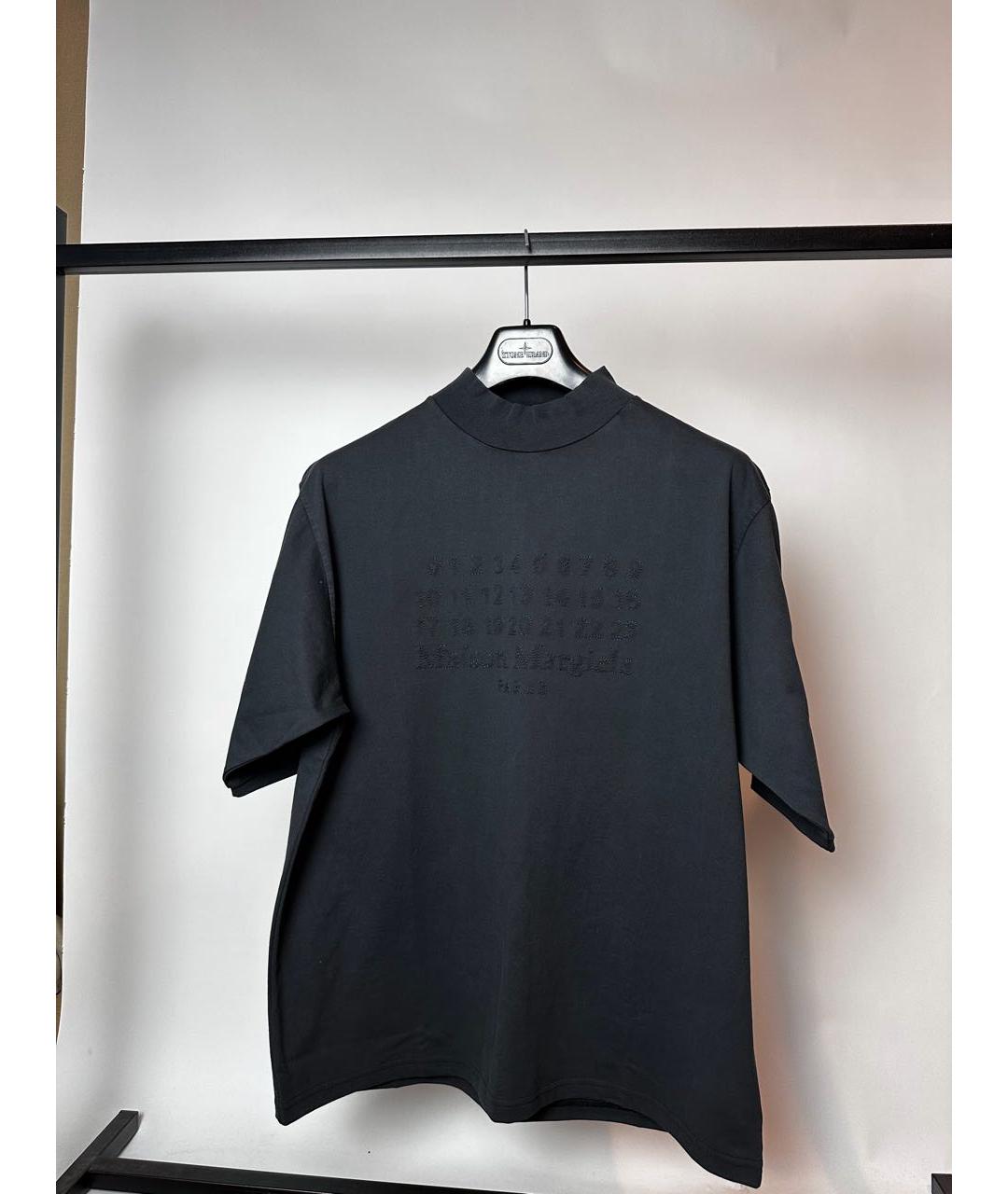 MAISON MARGIELA Черная хлопковая футболка, фото 9