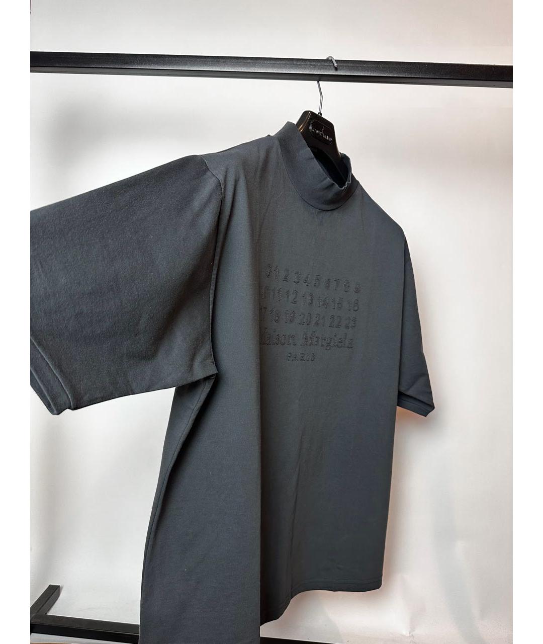 MAISON MARGIELA Черная хлопковая футболка, фото 4