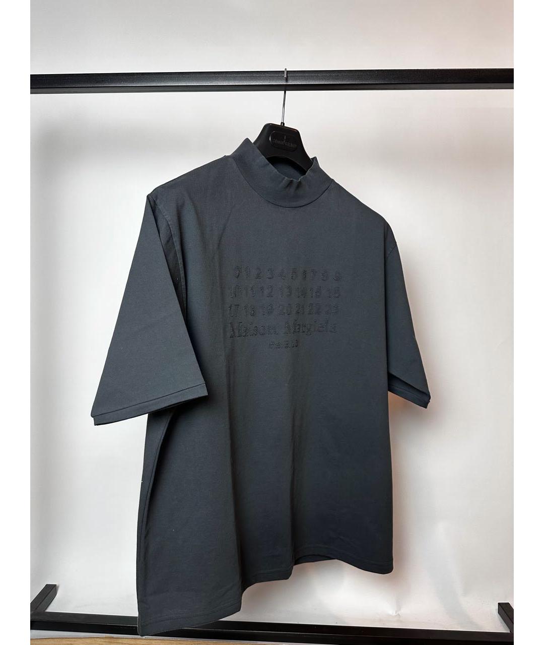 MAISON MARGIELA Черная хлопковая футболка, фото 7