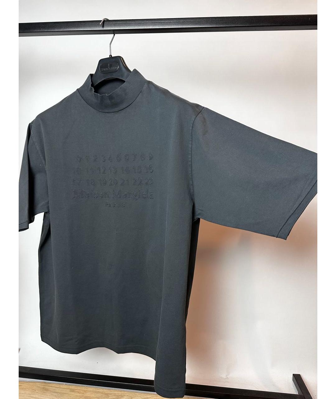 MAISON MARGIELA Черная хлопковая футболка, фото 6