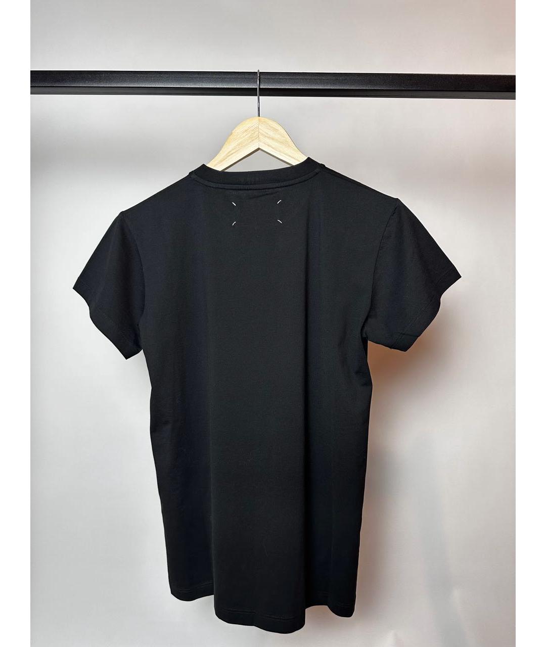 MAISON MARGIELA Черная хлопковая футболка, фото 4