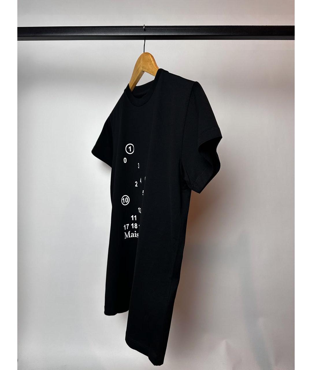 MAISON MARGIELA Черная хлопковая футболка, фото 7