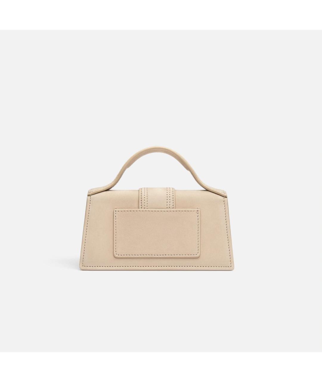 JACQUEMUS Бежевая замшевая сумка через плечо, фото 3