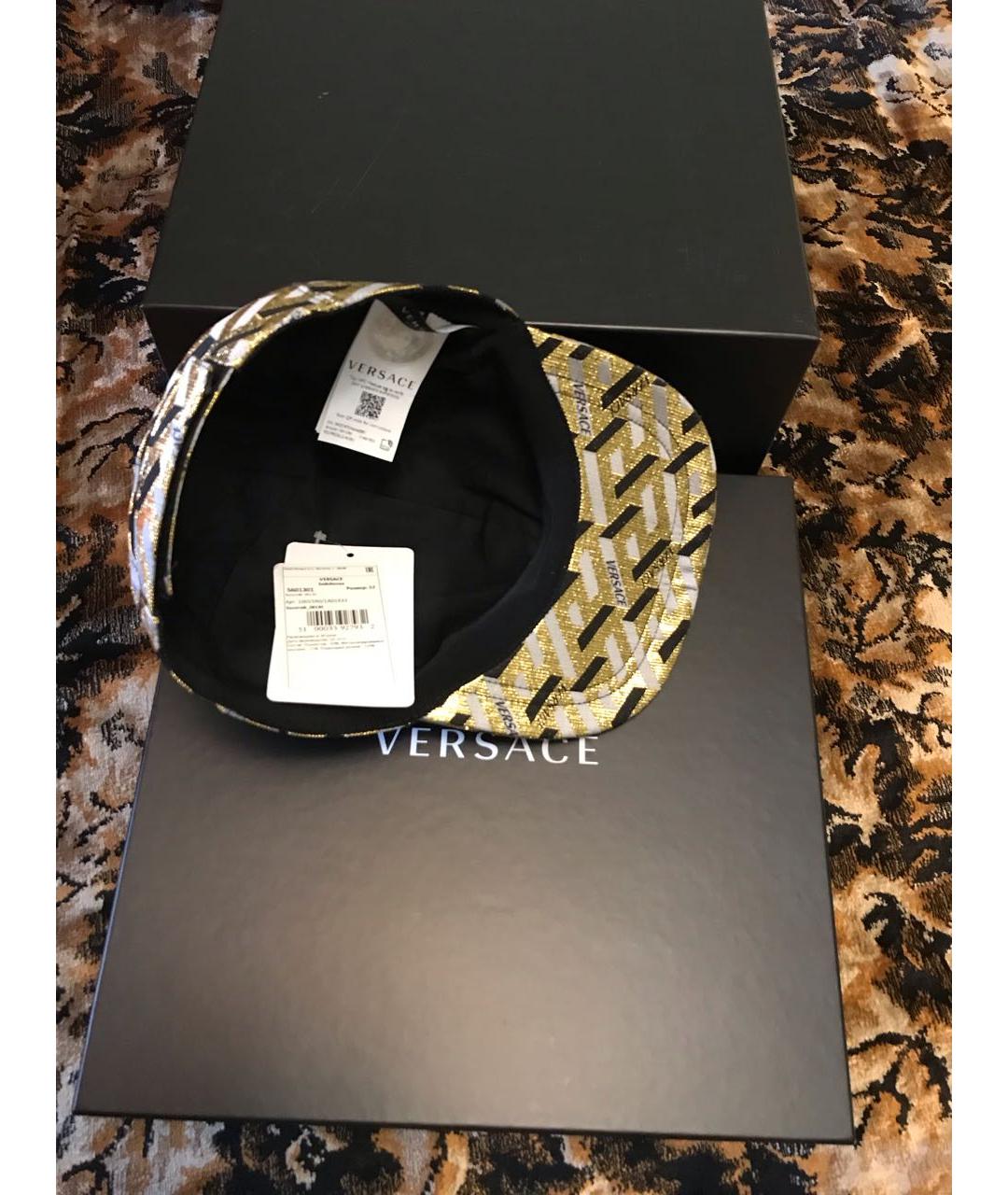 VERSACE Золотая синтетическая кепка, фото 5