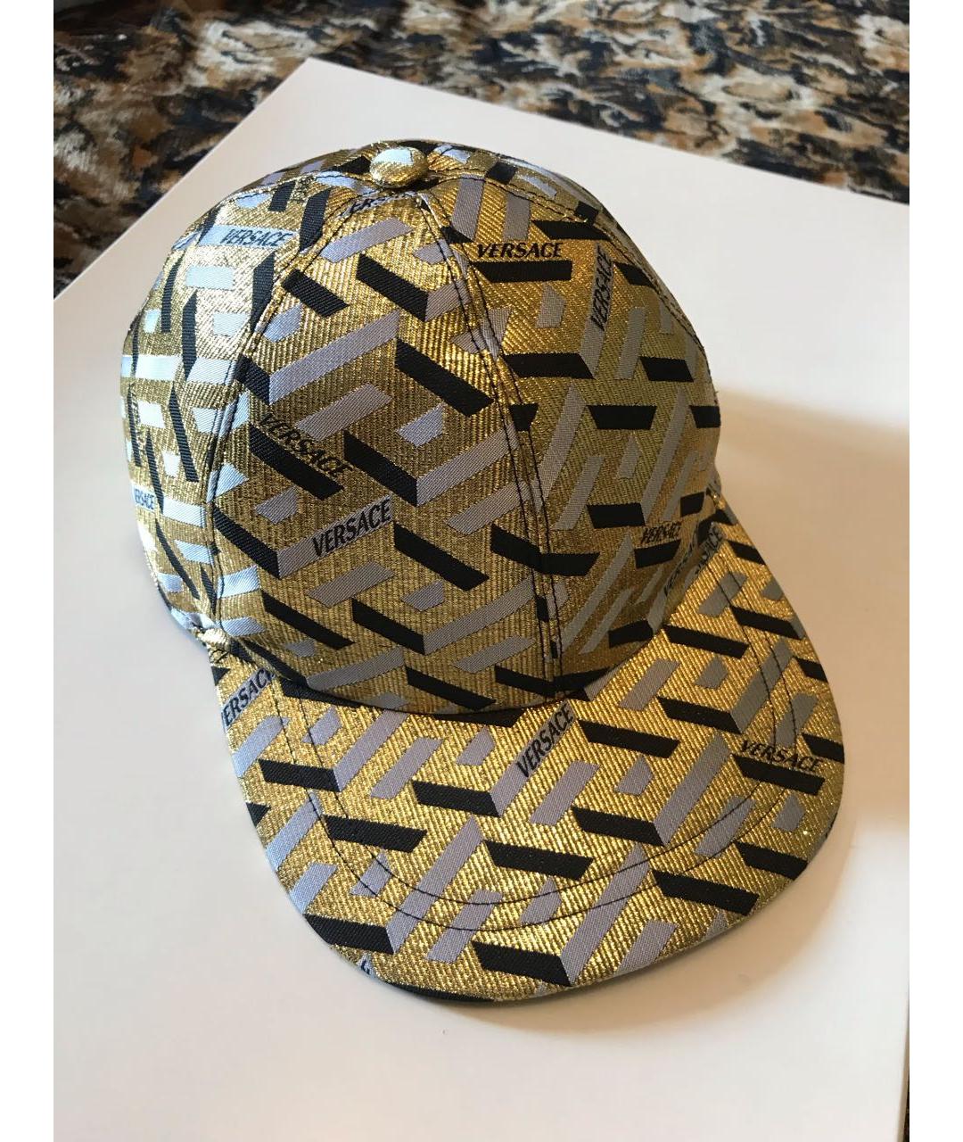 VERSACE Золотая синтетическая кепка, фото 8