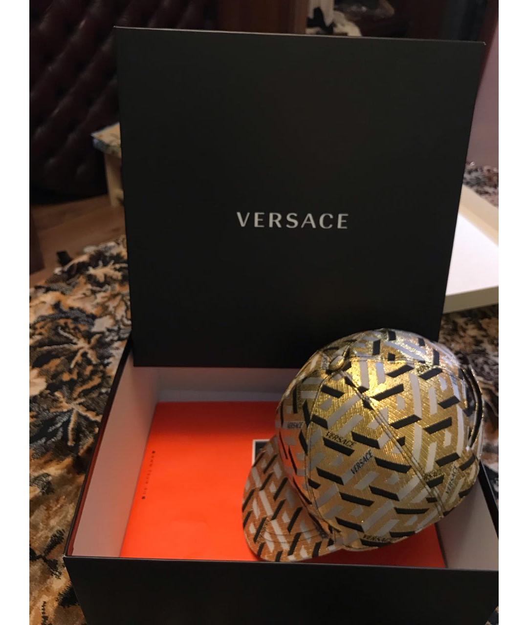 VERSACE Золотая синтетическая кепка, фото 7