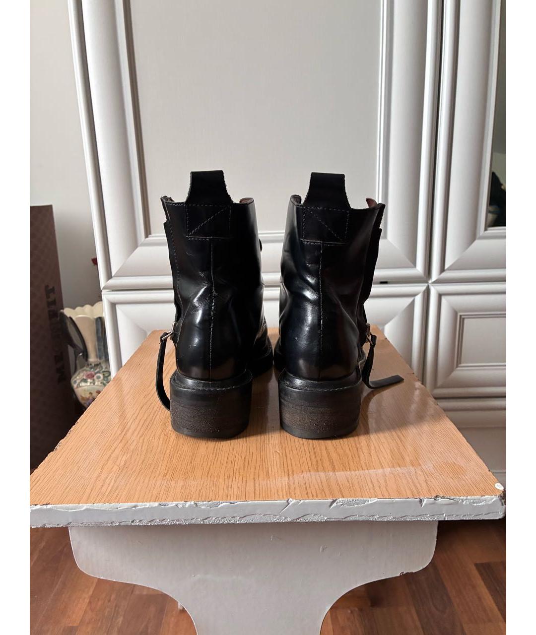 ACNE STUDIOS Черные ботинки из лакированной кожи, фото 4