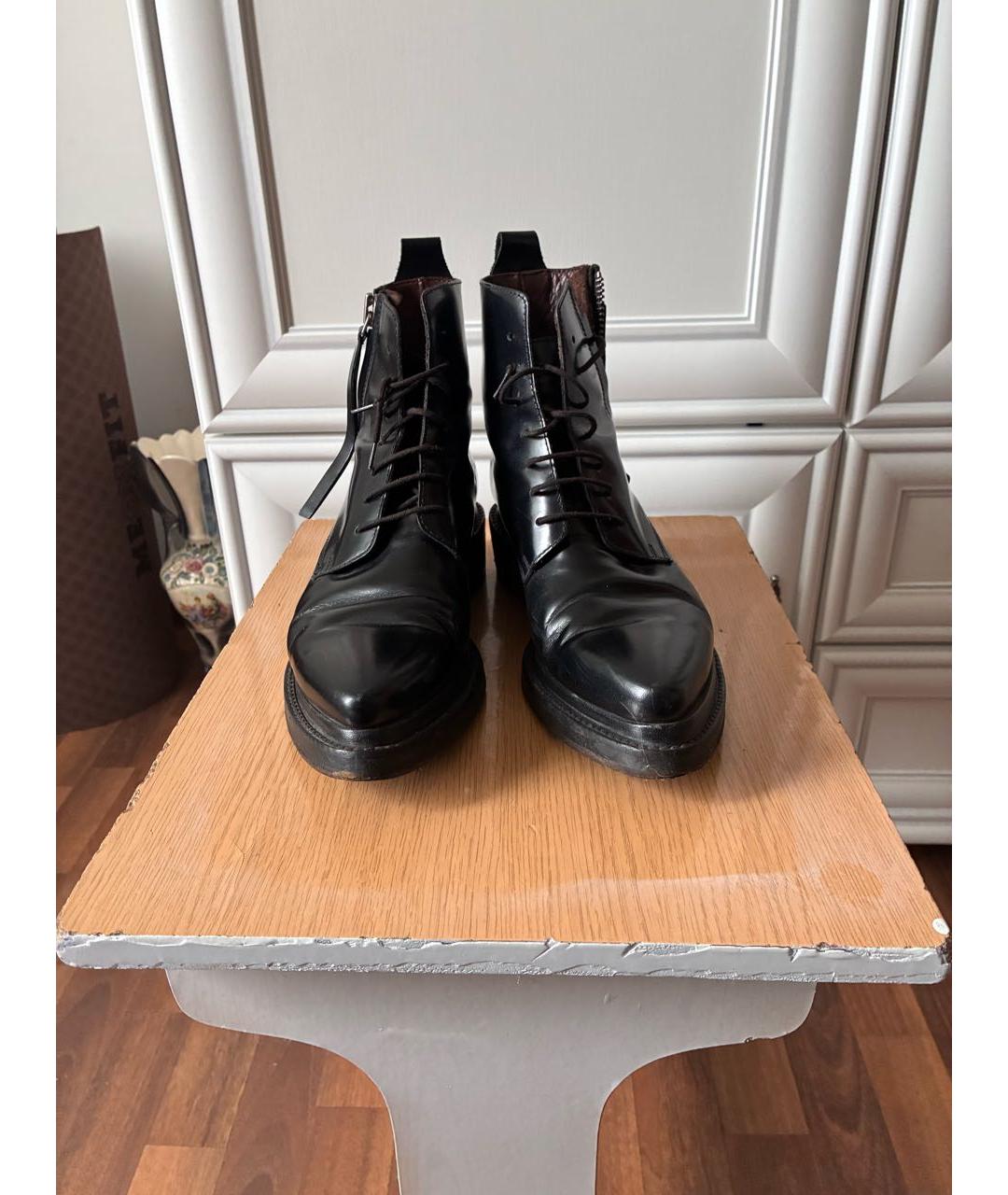 ACNE STUDIOS Черные ботинки из лакированной кожи, фото 2