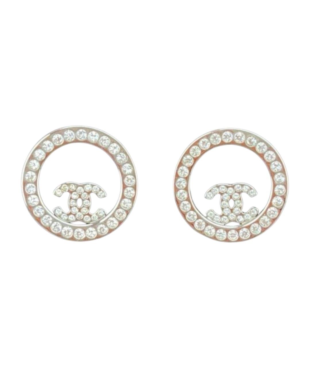 CHANEL Серебряные металлические серьги, фото 1