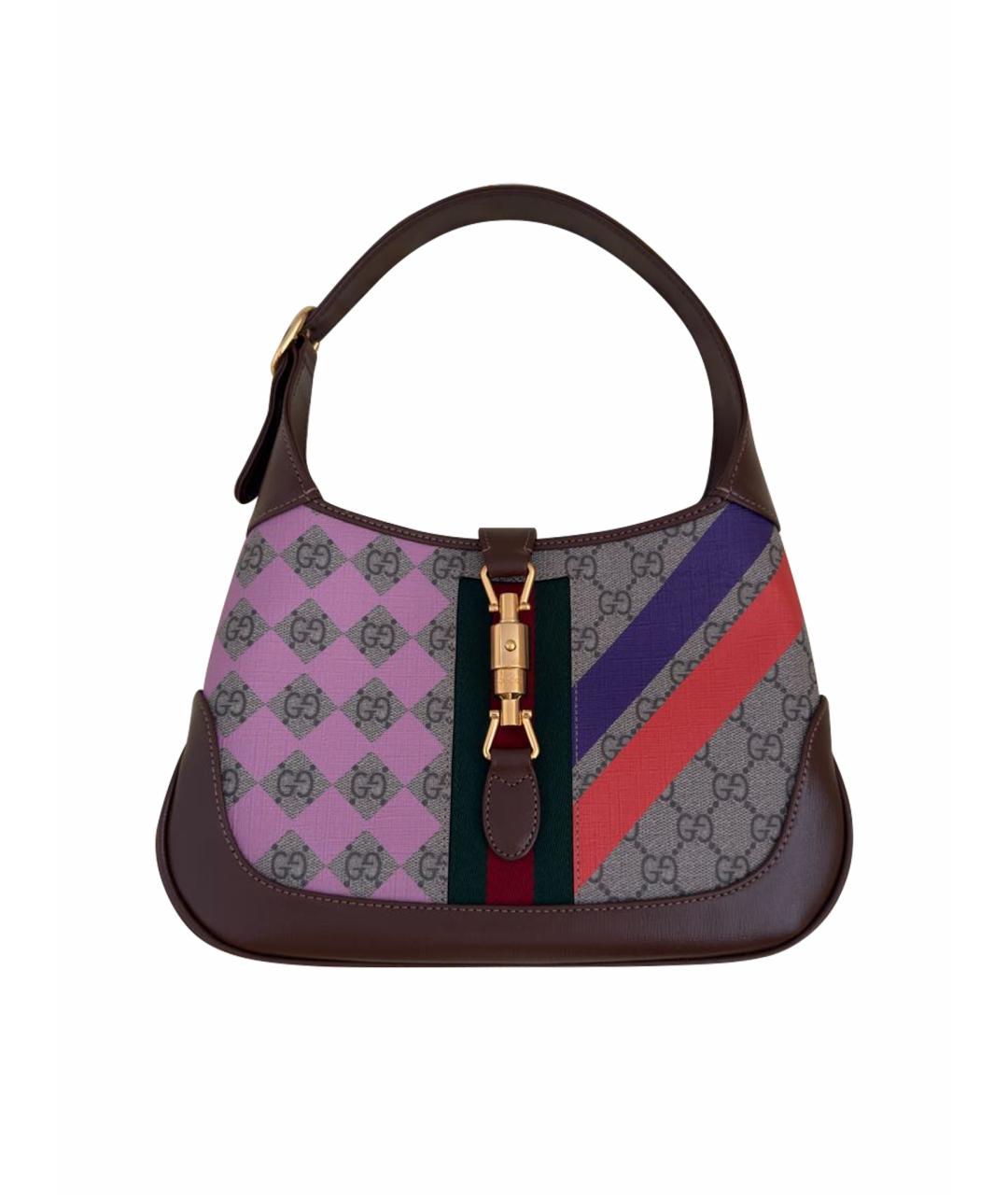 GUCCI Коричневая кожаная сумка через плечо, фото 1