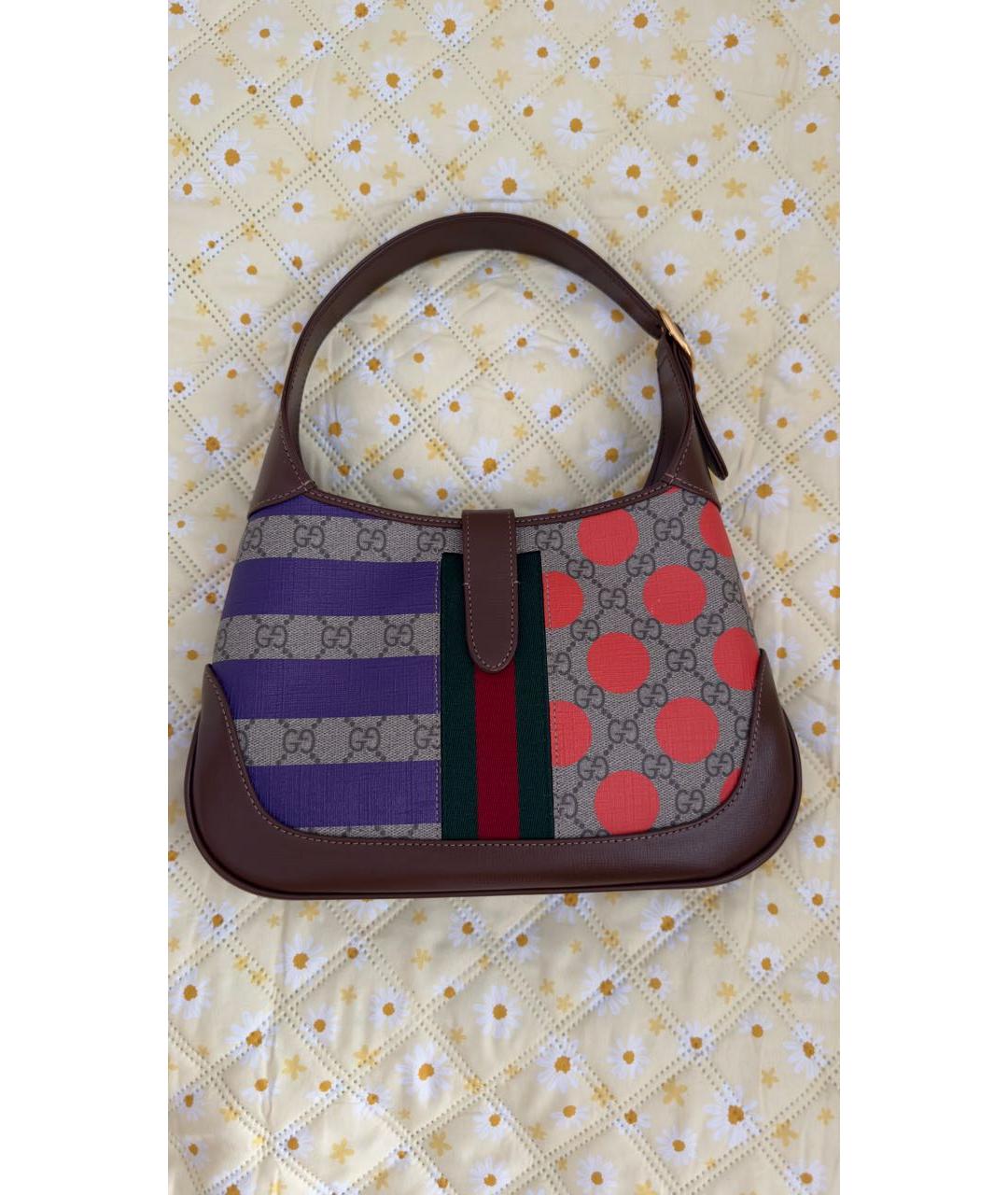 GUCCI Коричневая кожаная сумка через плечо, фото 2