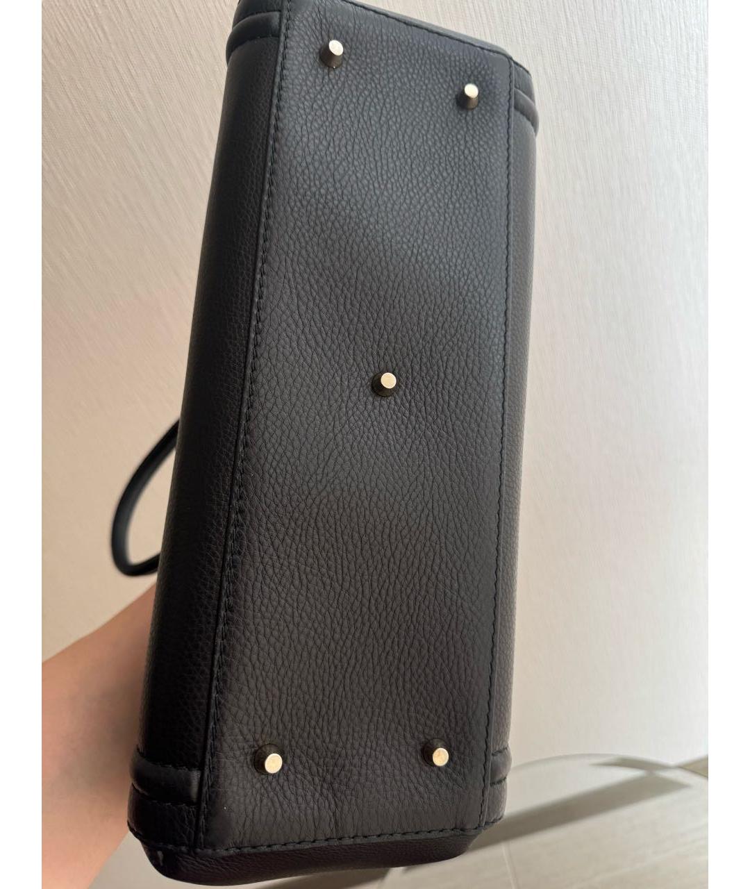 FURLA Черная кожаная сумка с короткими ручками, фото 6