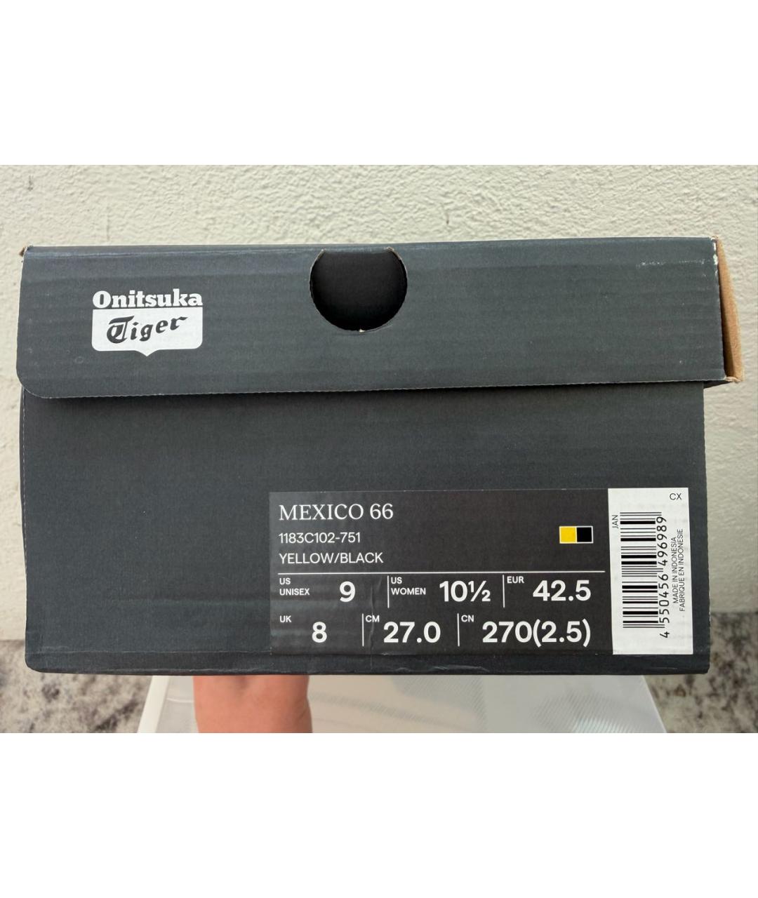 ONITSUKA TIGER Желтые кожаные низкие кроссовки / кеды, фото 8