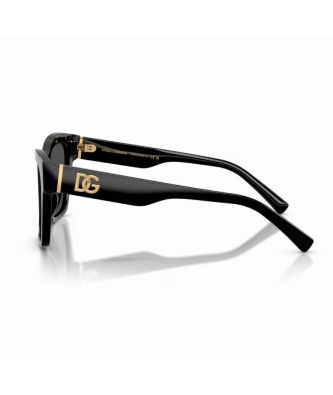 DOLCE&GABBANA Черные пластиковые солнцезащитные очки, фото 2