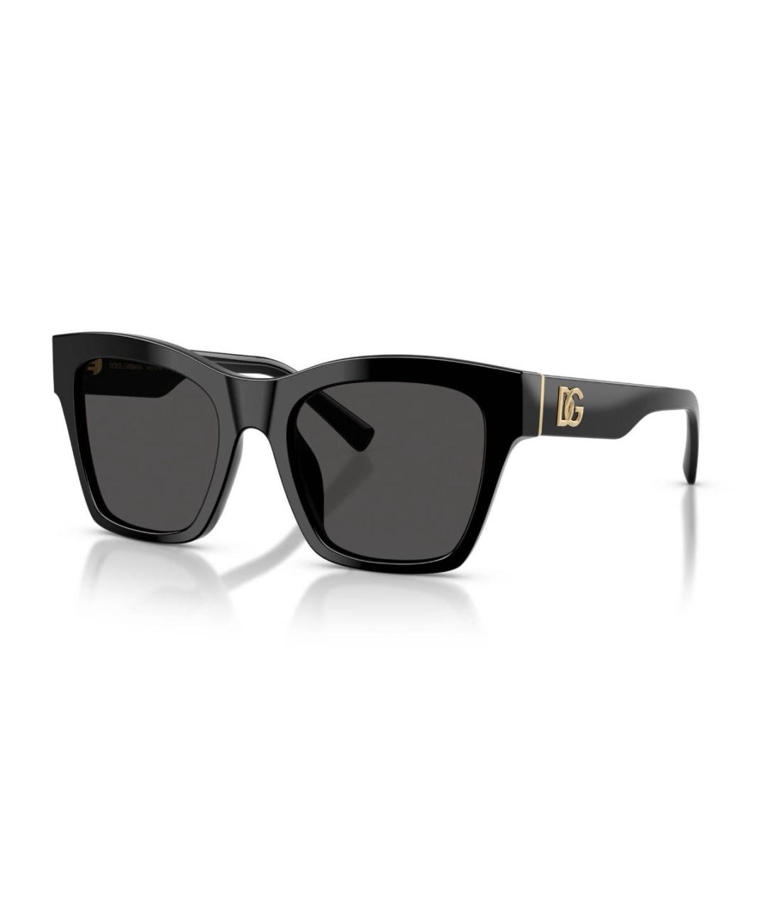 DOLCE&GABBANA Черные пластиковые солнцезащитные очки, фото 1