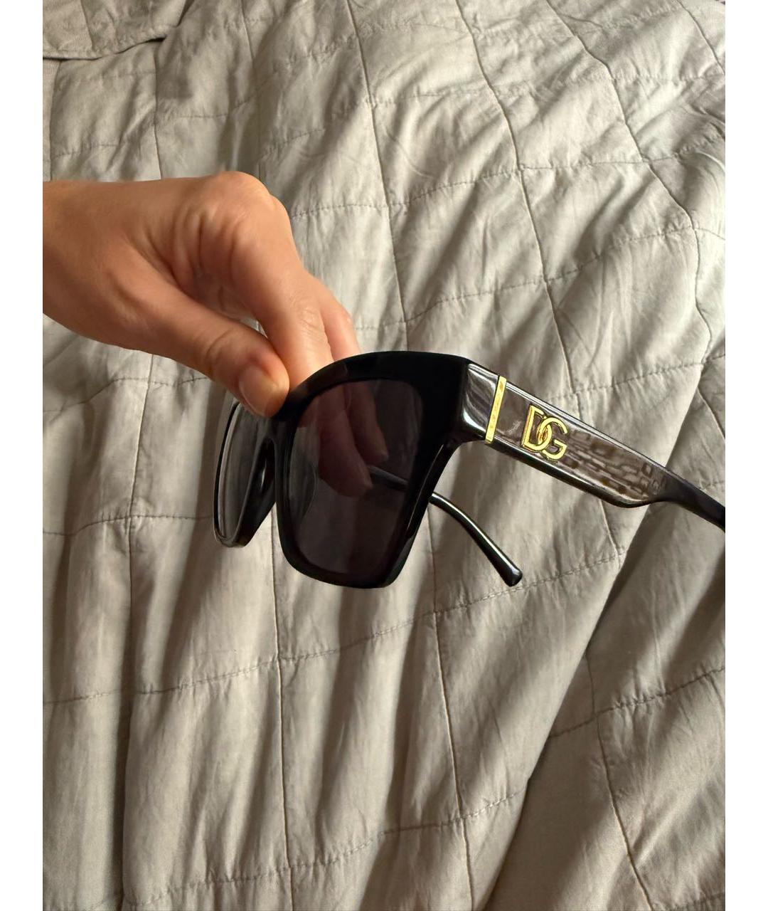 DOLCE&GABBANA Черные пластиковые солнцезащитные очки, фото 6