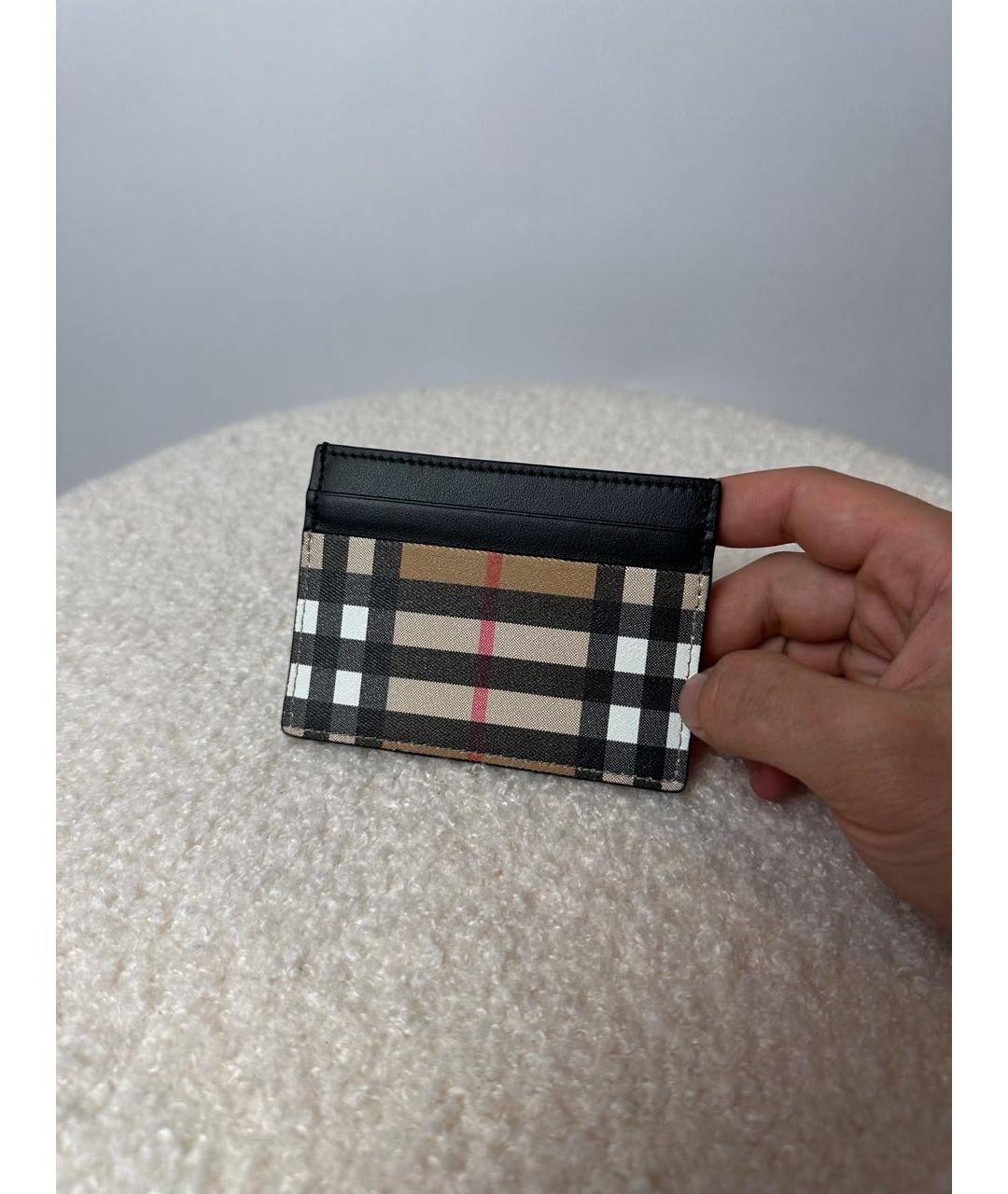BURBERRY Черный кожаный кардхолдер, фото 2