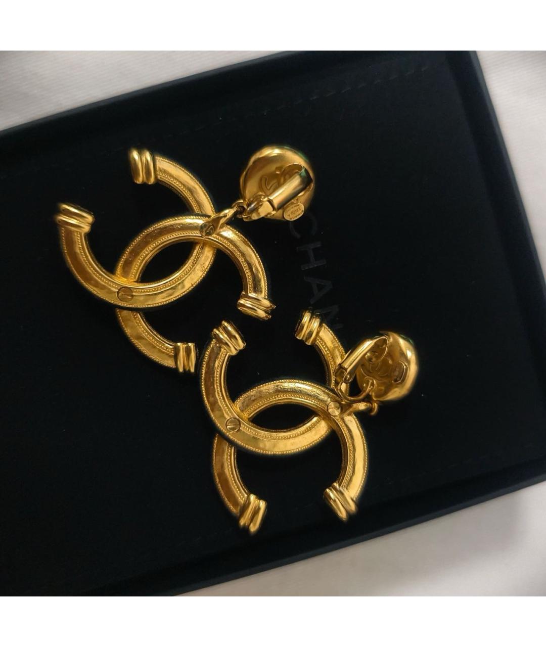 CHANEL Золотые серьги, фото 3