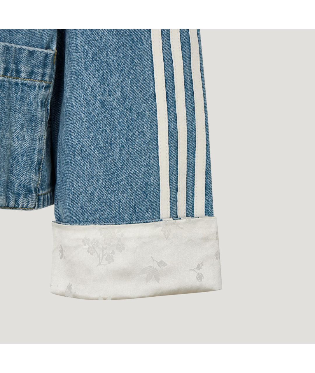ADIDAS Синяя хлопковая куртка, фото 4