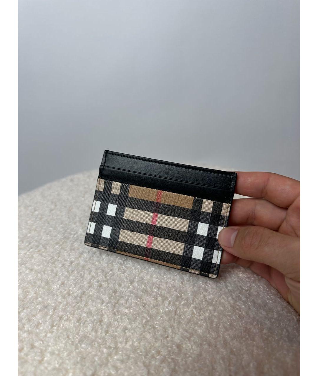 BURBERRY Черный кожаный кардхолдер, фото 9