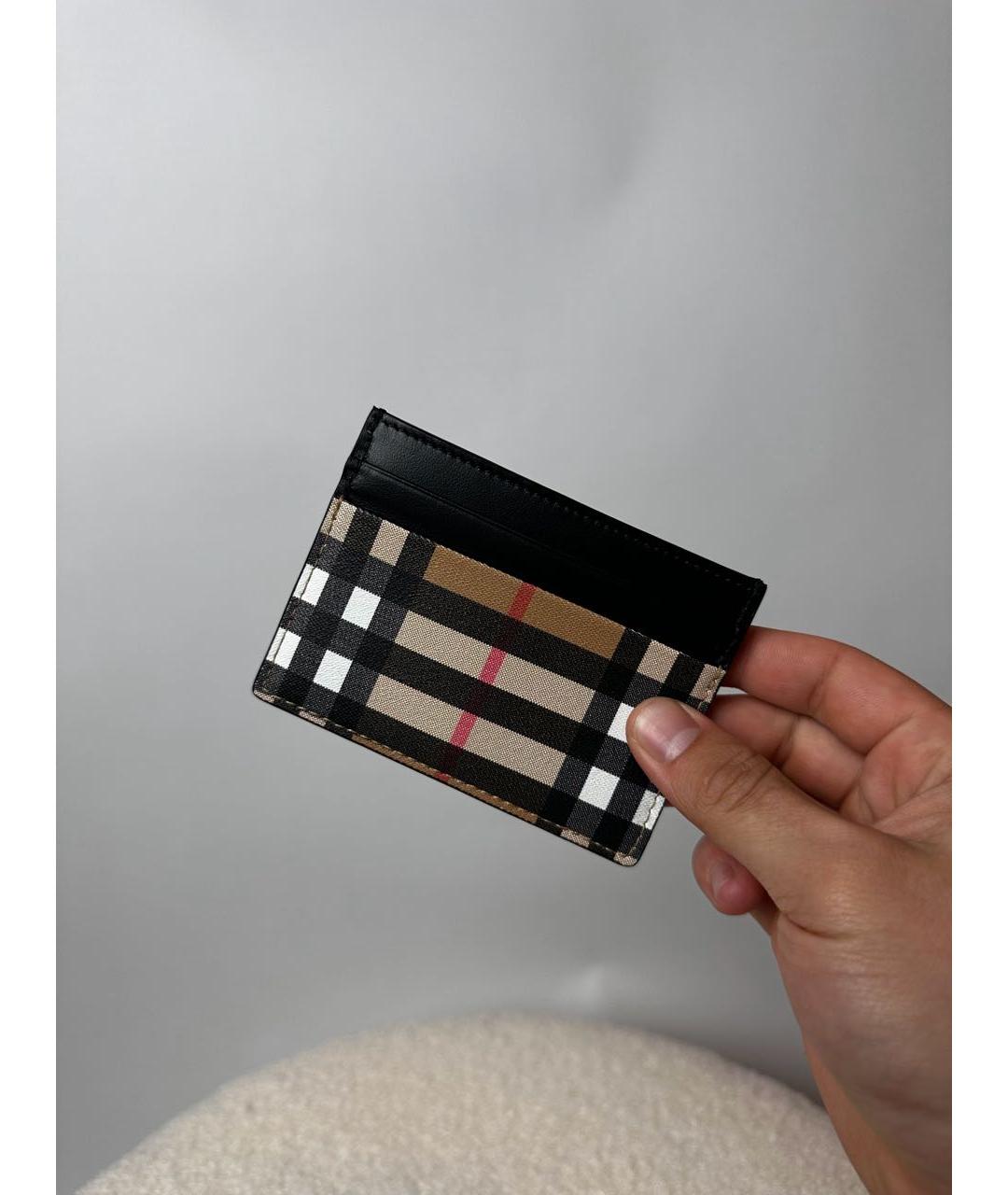 BURBERRY Черный кожаный кардхолдер, фото 2