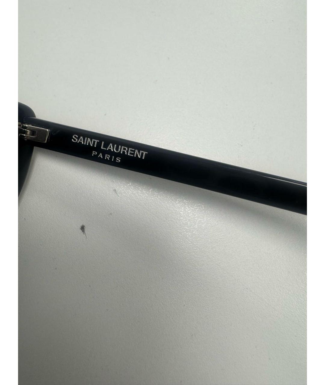 SAINT LAURENT Черные пластиковые солнцезащитные очки, фото 4