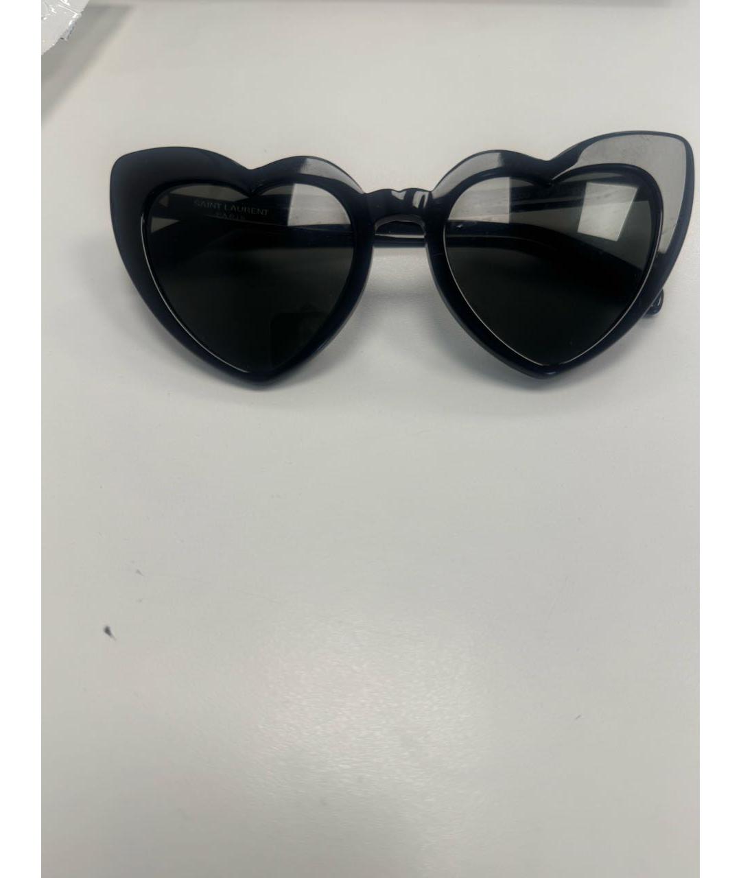 SAINT LAURENT Черные пластиковые солнцезащитные очки, фото 3