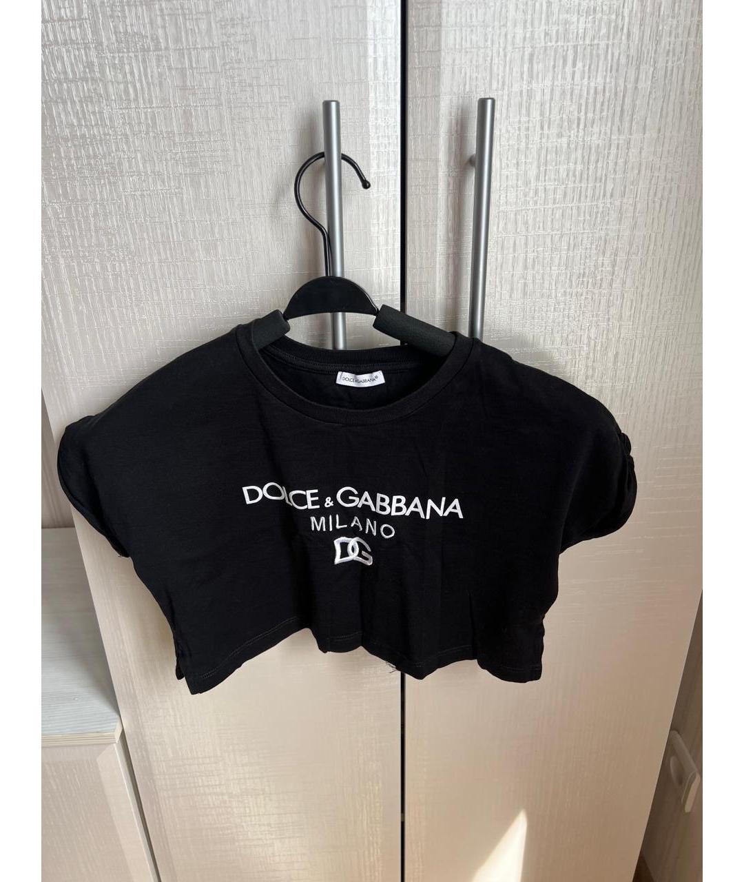 DOLCE&GABBANA Черный хлопковый детская футболка / топ, фото 5