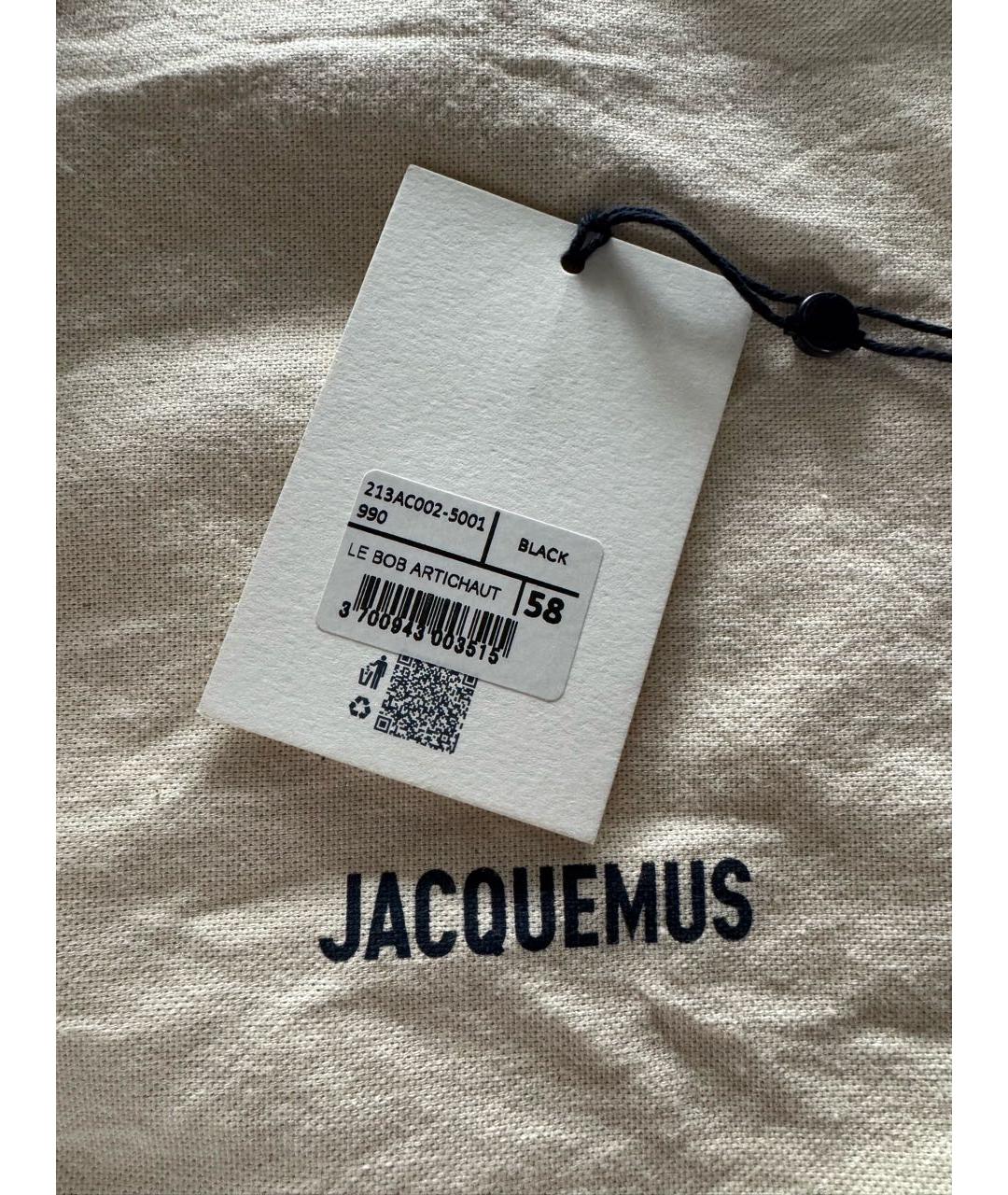 JACQUEMUS Черная хлопковая панама, фото 6