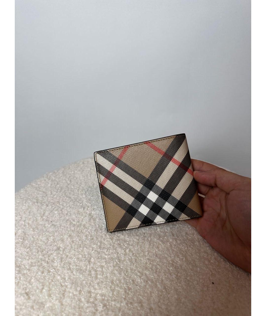 BURBERRY Бежевый кожаный кошелек, фото 2