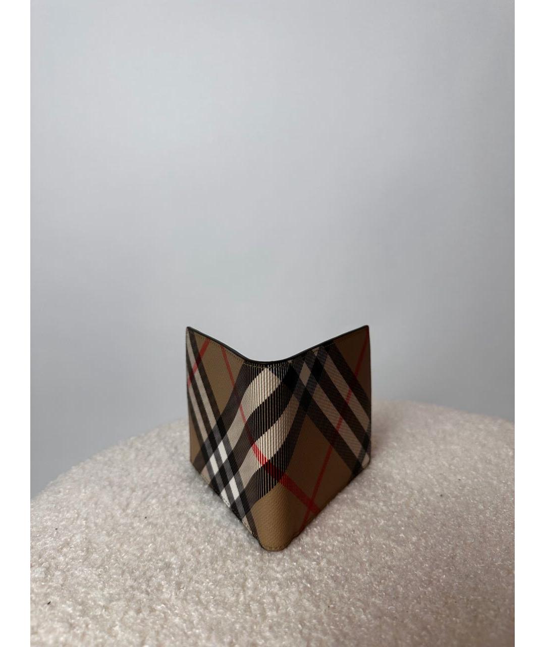 BURBERRY Бежевый кожаный кошелек, фото 5
