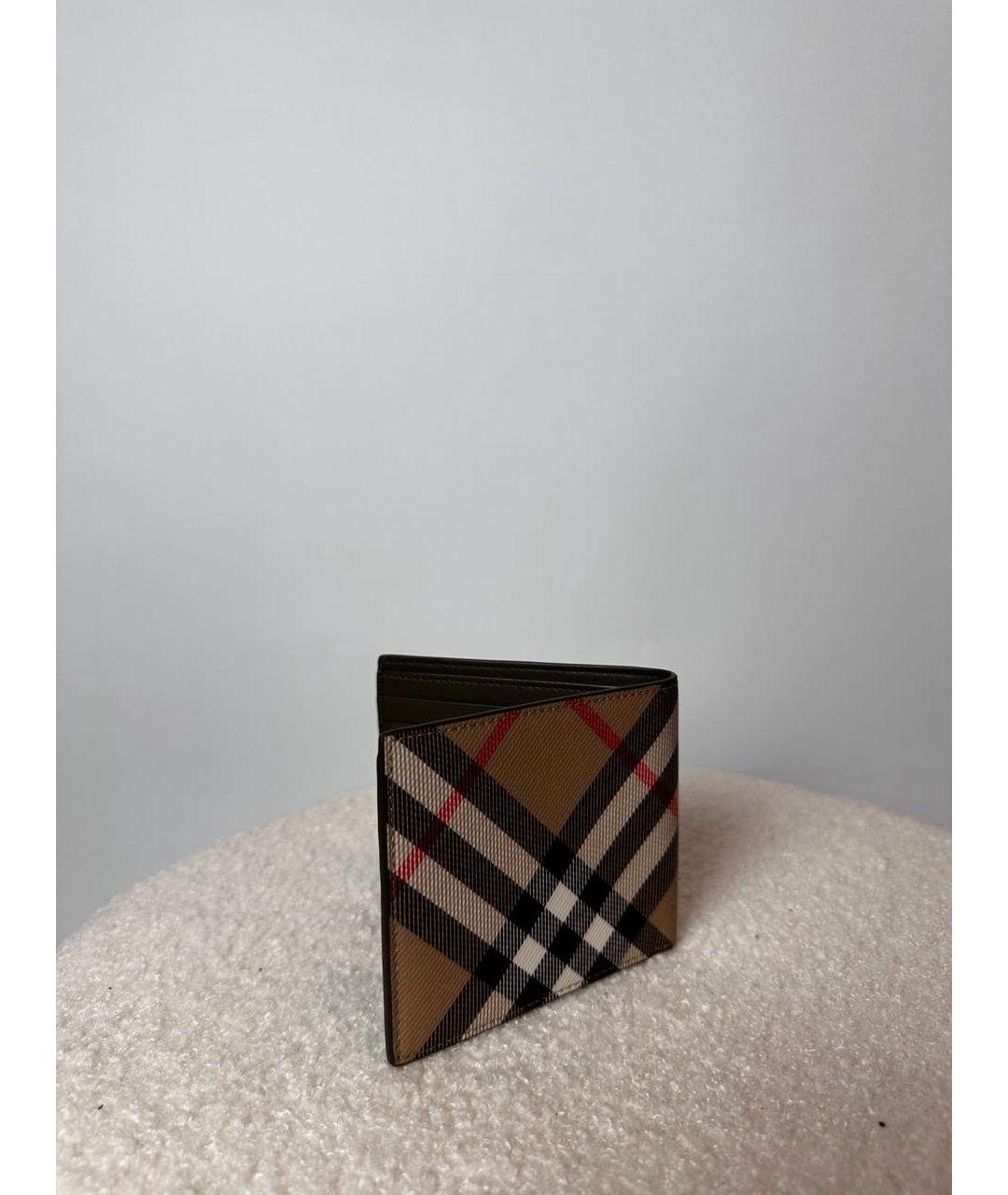 BURBERRY Бежевый кожаный кошелек, фото 6