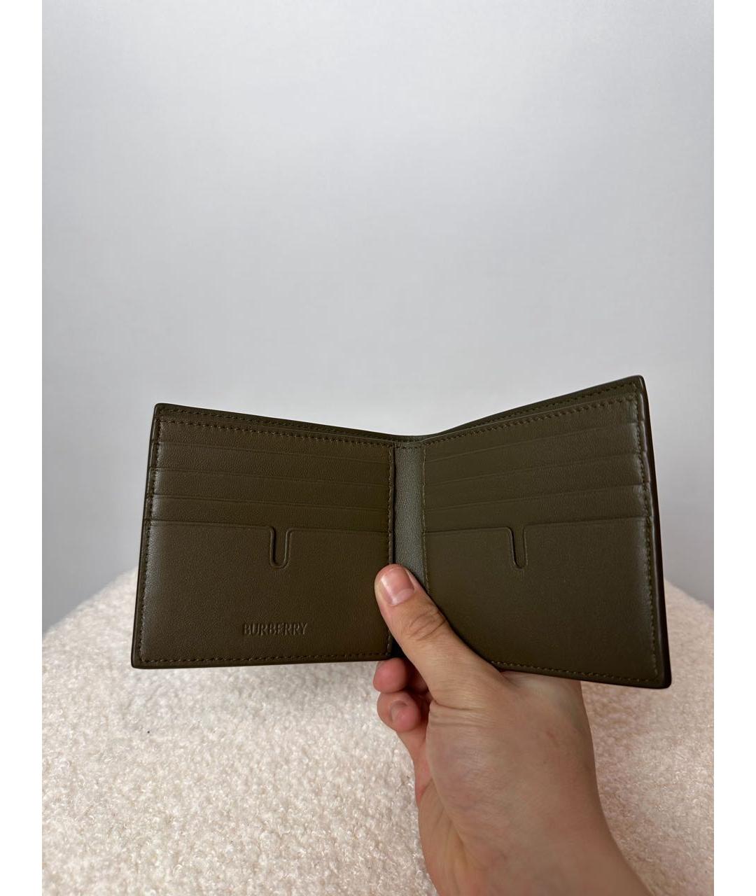 BURBERRY Бежевый кожаный кошелек, фото 7